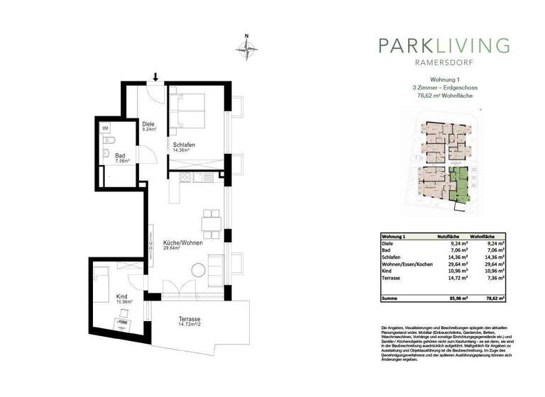 Wohnung zum Kauf - Erstbezug 714.900 € 3 Zimmer 78,6 m² EG Ramersdorf-Perlach München 81735