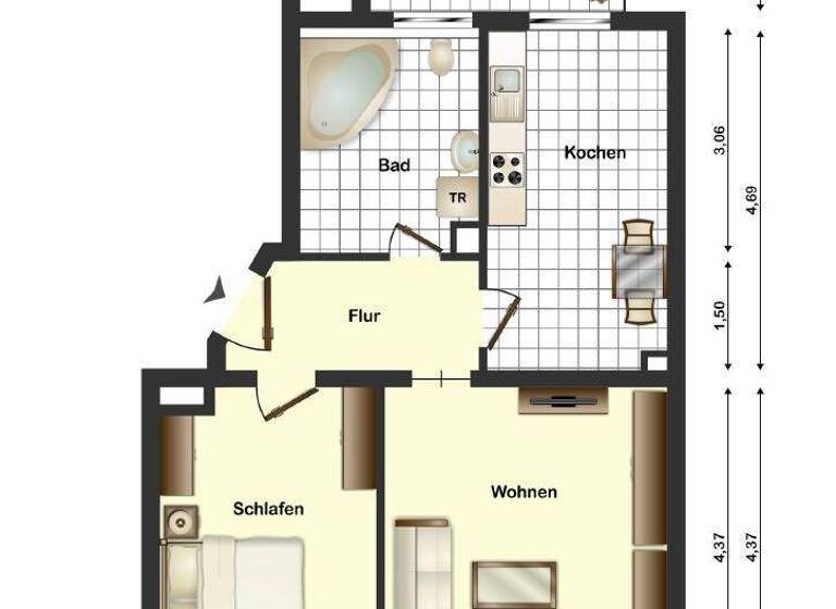 Wohnung zum Kauf 34.000 € 2 Zimmer 59 m² Altenburg 04600