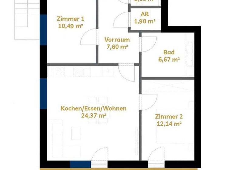 Wohnung zum Kauf provisionsfrei 299.000 € 3 Zimmer 64,8 m² 1. Geschoss Judendorf-Straßengel 8111