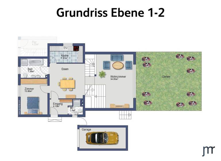 Maisonette zur Miete 1.023 € 4 Zimmer 119 m² Geschoss EG/34 frei ab 01.03.2026 Malstatt Saarbrücken 66113