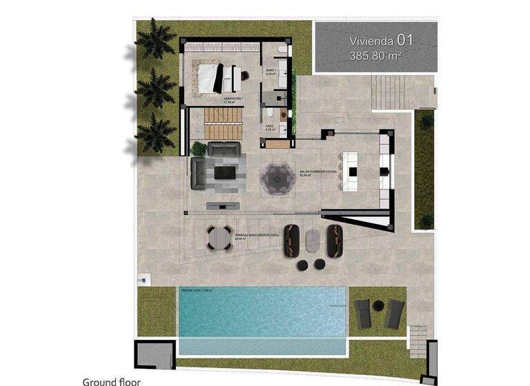 Villa zum Kauf - Erstbezug provisionsfrei 860.000 € 4 Zimmer 307 m² 378 m² Grundstück Polop 03520