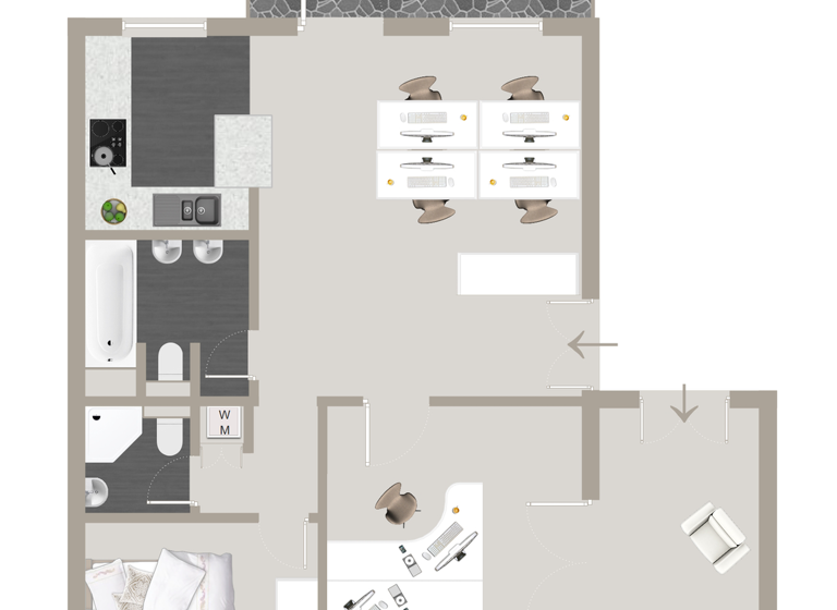 Wohnung zum Kauf 789.000 € 3,5 Zimmer 77,4 m² 2. Geschoss St. Georg Hamburg 20099