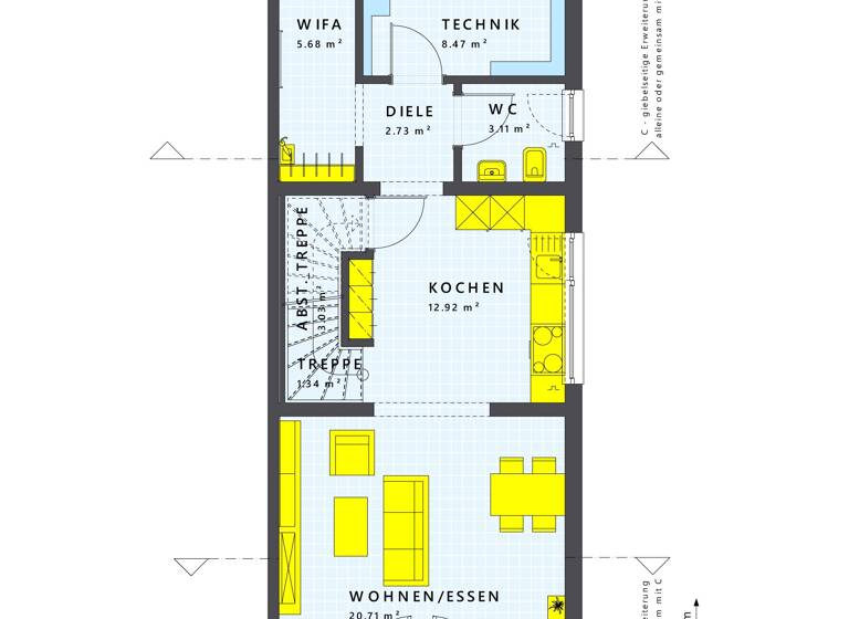 Doppelhaushälfte zum Kauf provisionsfrei 463.897 € 4 Zimmer 117 m² 238 m² Grundstück Sommenhardt Bad Teinach-Zavelstein 75385
