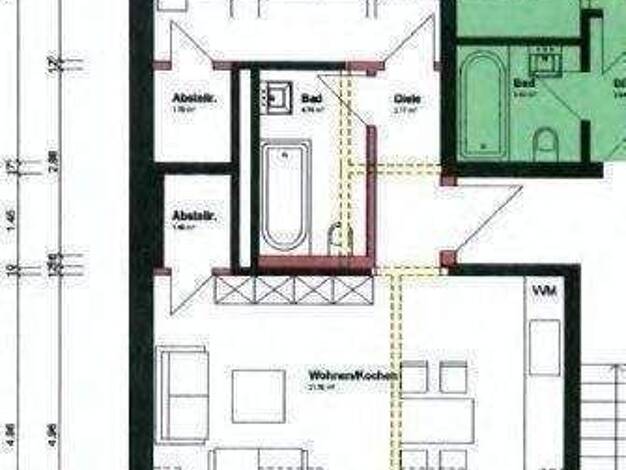 Wohnung zur Miete 980 € 2 Zimmer 47 m² 4. Geschoss frei ab sofort Flinger Str. 40 Altstadt Düsseldorf 40213