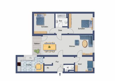 Wohnung zum Kauf provisionsfrei 225.000 € 4 Zimmer 87,3 m² 4. Geschoss Rosenhügel 31 Zündorf Köln 51143