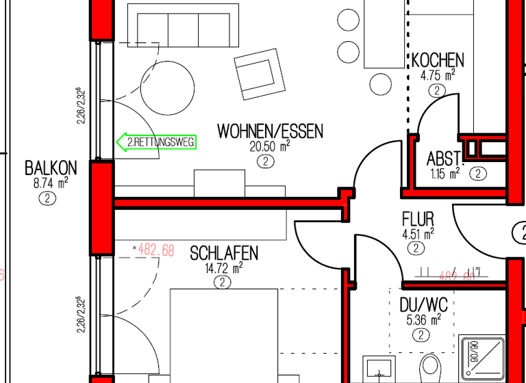 Wohnung zur Miete 830 € 2 Zimmer 57 m² frei ab 01.06.2026 Mergelstetten Heidenheim an der Brenz 89522