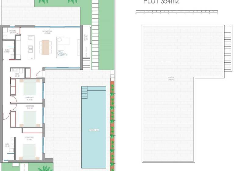 Haus zum Kauf provisionsfrei 689.900 € 4 Zimmer 130 m² 354 m² Grundstück Maestro Joaquín Cánovas Los Alcázares  30710