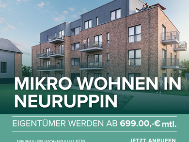 Studio zum Kauf provisionsfrei als Kapitalanlage geeignet 178.000 € 1 Zimmer 30 m² An der Seepromenade 3A Neuruppin Neuruppin 16816