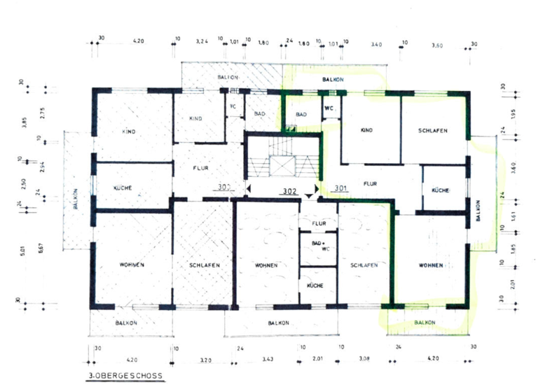 Wohnung zum Kauf provisionsfrei 420.000 € 3 Zimmer 85,3 m² Geschoss 4/5 Weststadt Karlsruhe 76133