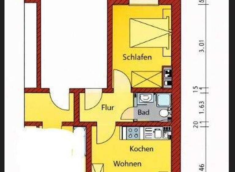 Wohnung zur Miete 151 € 36,7 m² Westend Plauen 08523