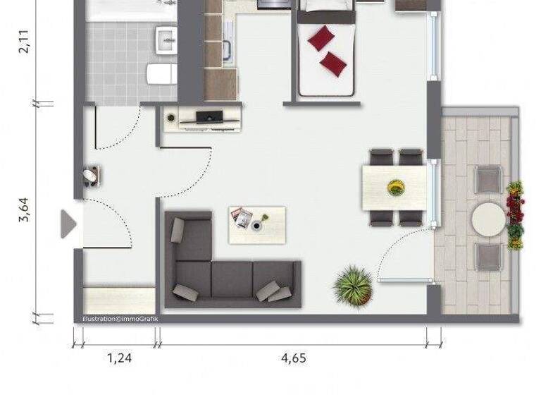 Studio zur Miete 297 € 1 Zimmer 35 m² 1. Geschoss Hilde-Coppi-Straße 2/213 Bieblach-Ost Gera 07552