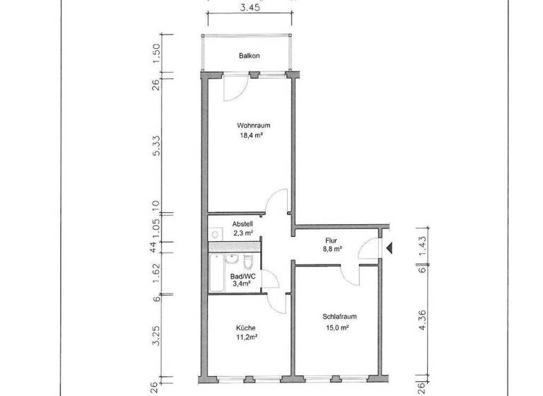 Wohnung zur Miete 365 € 2 Zimmer 60,4 m² 3. Geschoss Bauvereinstraße 8 Innenstadt Gera 07545