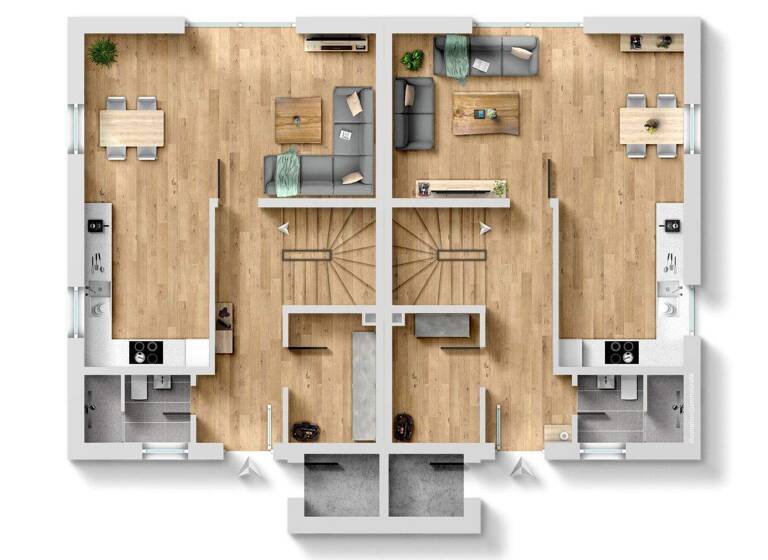 Doppelhaushälfte zur Miete - Erstbezug 1.489 € 4 Zimmer 103 m² 136,6 m² Grundstück frei ab sofort Gersdorf Biendorf 18230