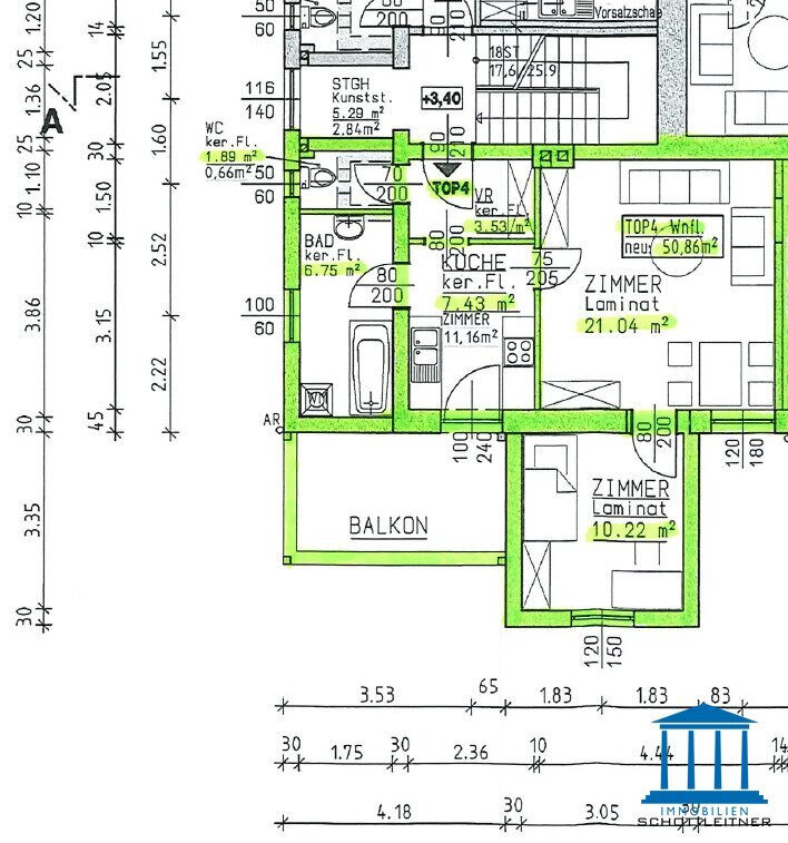 Wohnung zur Miete 442 € 2 Zimmer 50,9 m²<br/>Wohnfläche 1.<br/>Geschoss Bad Erlach 2822