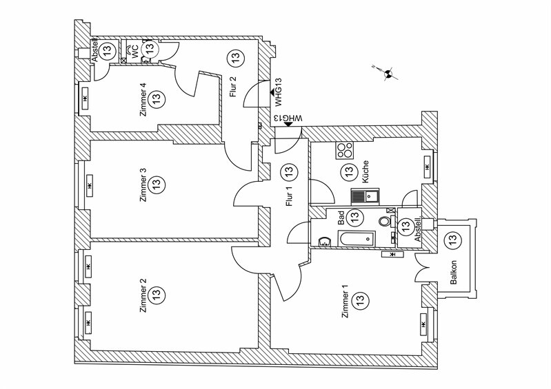 Wohnung zum Kauf 375.000 € 4 Zimmer 98,6 m²<br/>Wohnfläche 1.<br/>Geschoss Stephanstr. 31 Steglitz Berlin 12167