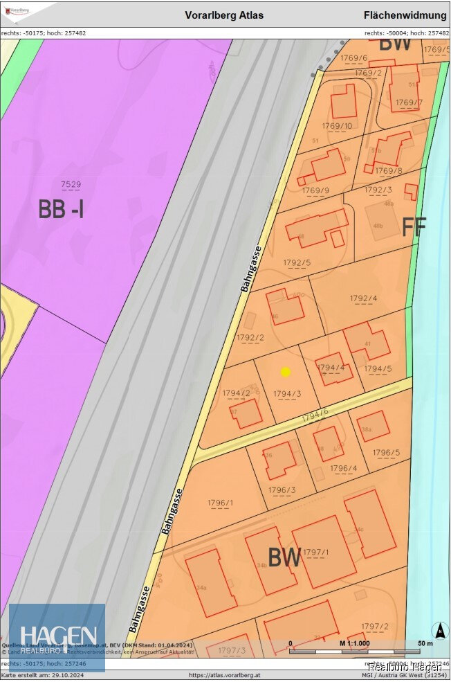 Grundstück zum Kauf 345.000 € 472 m²<br/>Grundstück Bahngasse Lustenau 6890