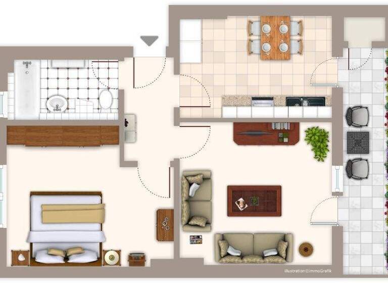 Wohnung zur Miete 529 € 2 Zimmer 52,7 m² 1. Geschoss frei ab 31.03.2026 Dohler Straße 93 Bonnenbroich Mönchengladbach 41238