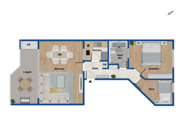Wohnung zum Kauf 130.000 € 3 Zimmer 65,7 m²<br/>Wohnfläche Bad Driburg Bad Driburg 33014