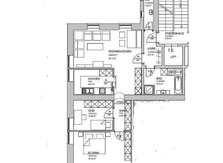 Wohnung zur Miete 859 € 3 Zimmer 85,9 m² 2. Geschoss Lind Villach 9500