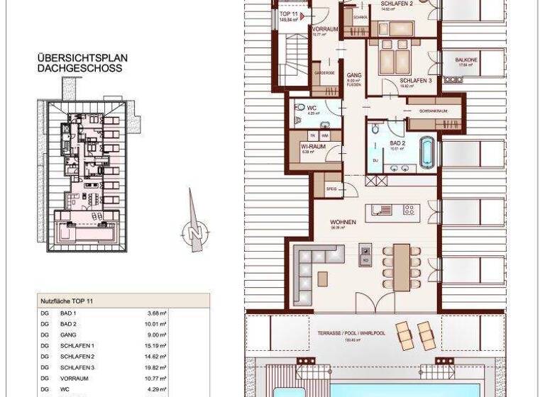 Penthouse zum Kauf - Erstbezug 5.221.500 € 4 Zimmer 149,8 m² Seeboden am Millstätter See 9871