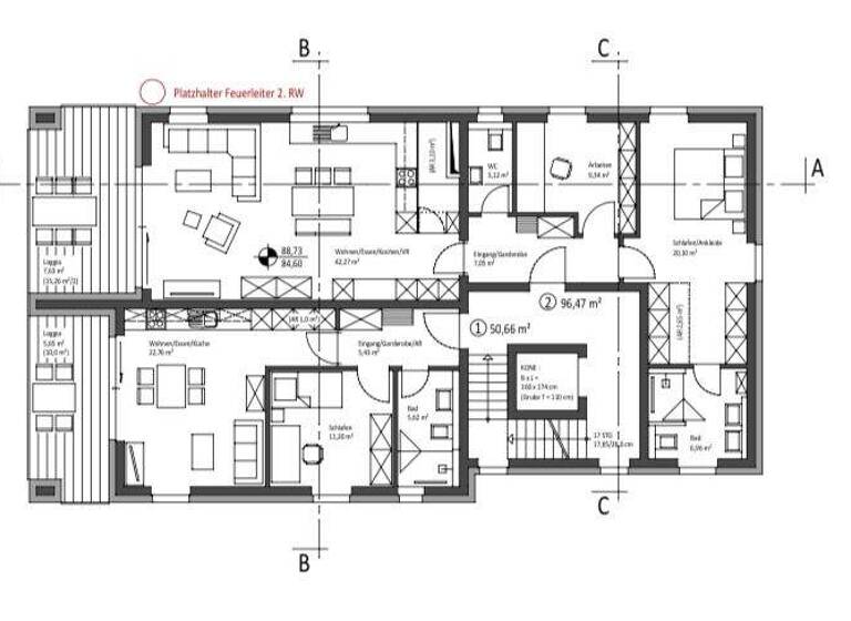 Wohnung zum Kauf - Erstbezug 640.000 € 3 Zimmer 93 m² Geschoss 1/3 Metternich Koblenz 56072