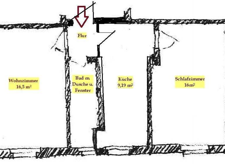 Wohnung zur Miete 267 € 2 Zimmer 53,3 m² 3 Geschosse frei ab 01.04.2026 Zittau 02763