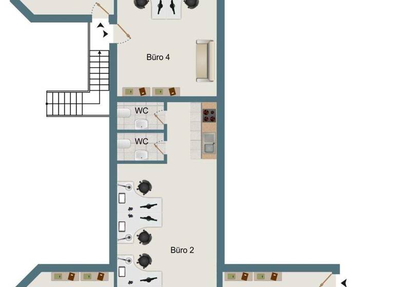 Bürofläche zur Miete 1.000 € 3 Zimmer 93 m² Bürofläche Dersdorf Bornheim 53332