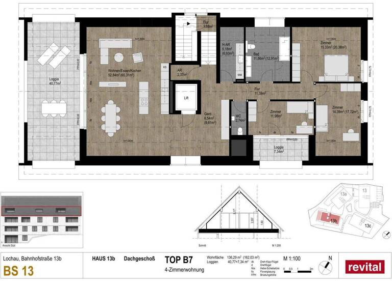 Wohnung zum Kauf - Erstbezug 1.524.000 € 4 Zimmer 136 m² 3. Geschoss Bahnhofstraße 13b Lochau 6911