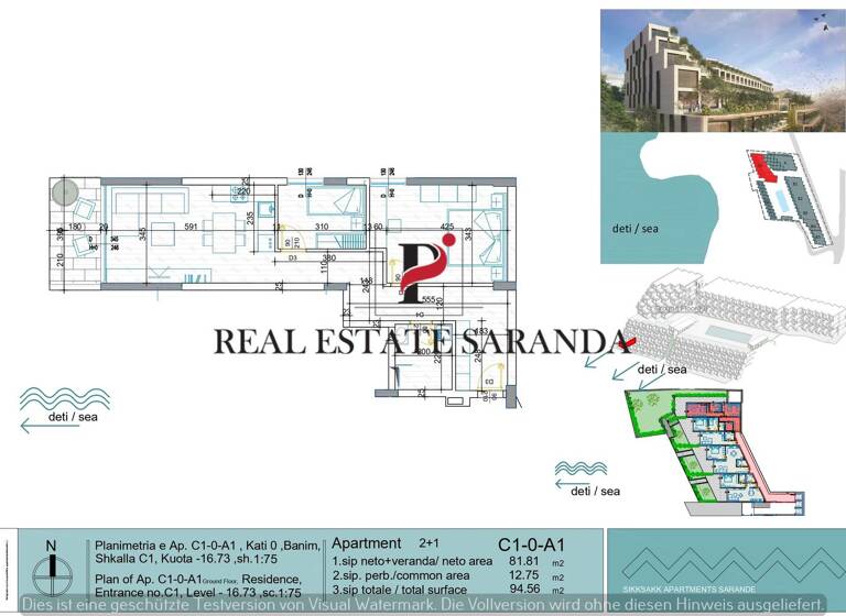 Wohnung zum Kauf 370.000 € 91,6 m² EG frei ab sofort Butrinti Sarande 9701