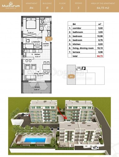 Wohnung zum Kauf 225.000 € 3 Zimmer 64 m² 2. Geschoss Makarska center 21300