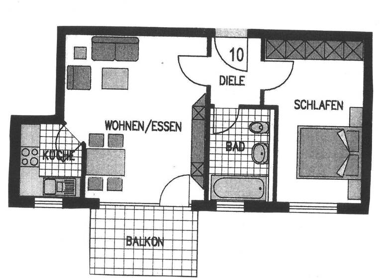 Wohnung zum Kauf 185.000 € 2 Zimmer 51 m² Rottenburg Rottenburg am Neckar 72108