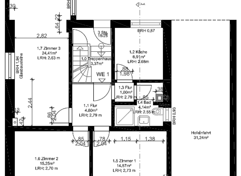 Wohnung zum Kauf provisionsfrei 299.999 € 3 Zimmer 70,3 m² Pfarrgasse 16 Bieber Offenbach Bieber 63073