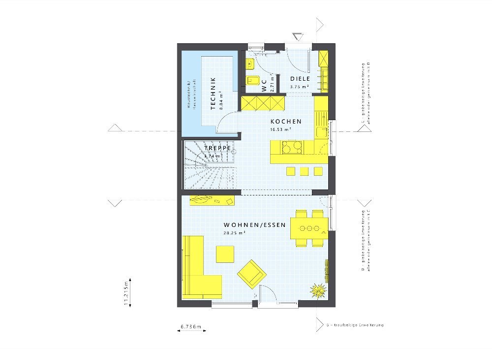 Doppelhaushälfte zum Kauf 645.746 € 6 Zimmer 181 m²<br/>Wohnfläche 401 m²<br/>Grundstück Bellenberg 89287