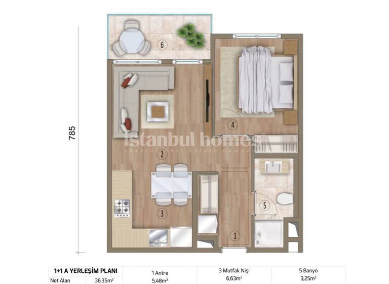 Studio zum Kauf 445.000 € 3 Zimmer 78 m² EG Istanbul 34418