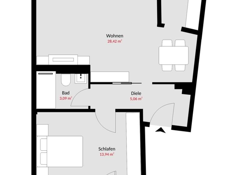 Wohnung zum Kauf 785.000 € 2 Zimmer 57,9 m²<br/>Wohnfläche 1.<br/>Geschoss Schwabing-Freimann München 80802