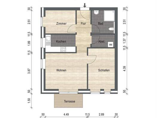Wohnung zur Miete - Erstbezug 660 € 3 Zimmer 63,3 m² frei ab sofort Heidmühle Schortens 26419