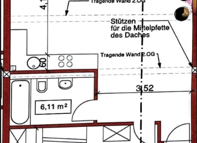 Penthouse zur Miete 1.350 € 2,5 Zimmer 66 m² 3. Geschoss frei ab sofort Marienburg Köln 50968