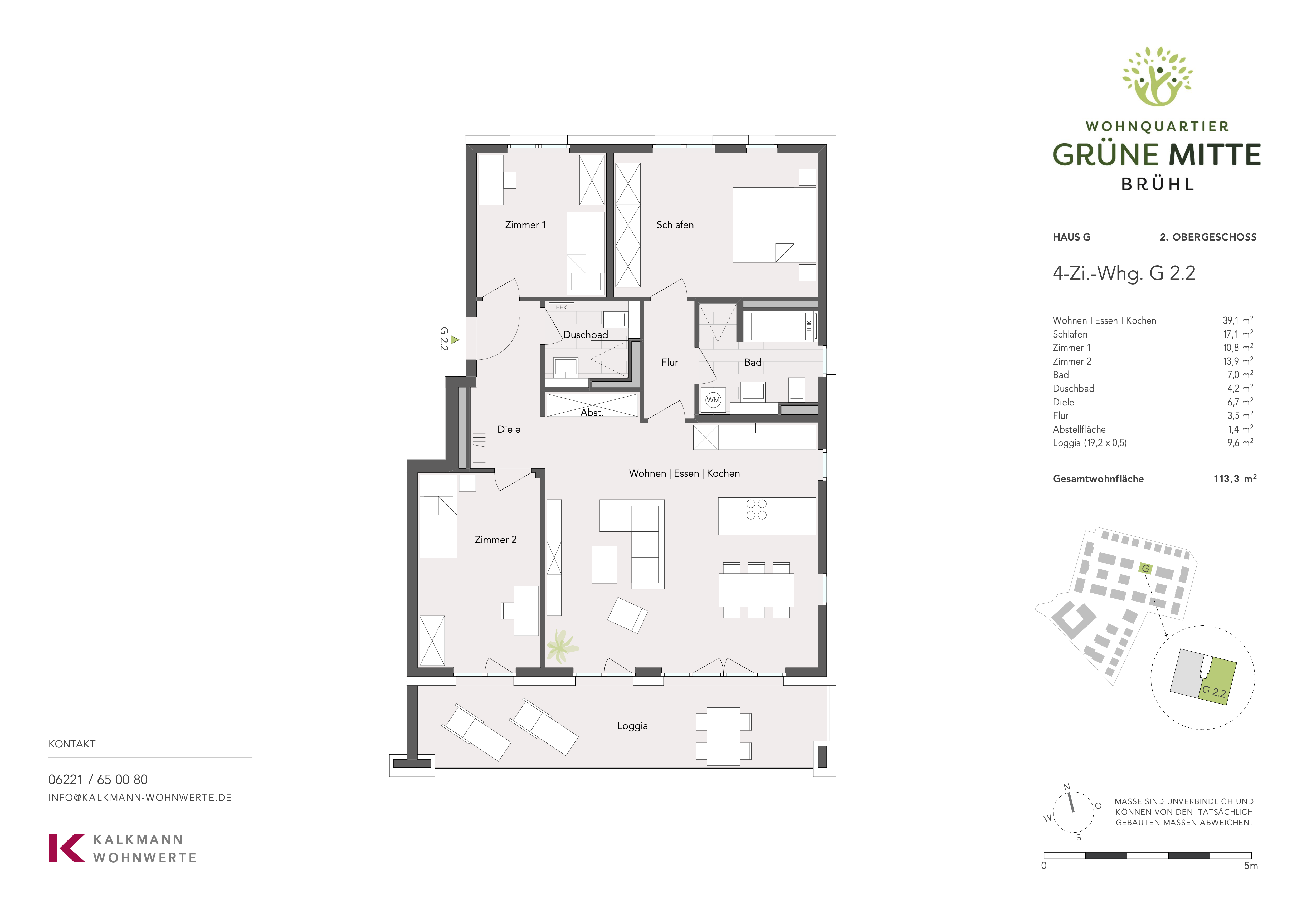 Wohnung zum Kauf provisionsfrei 609.500 € 4 Zimmer 113,3 m²<br/>Wohnfläche 2.<br/>Geschoss Am Schrankenbuckel 16 Brühl 68782