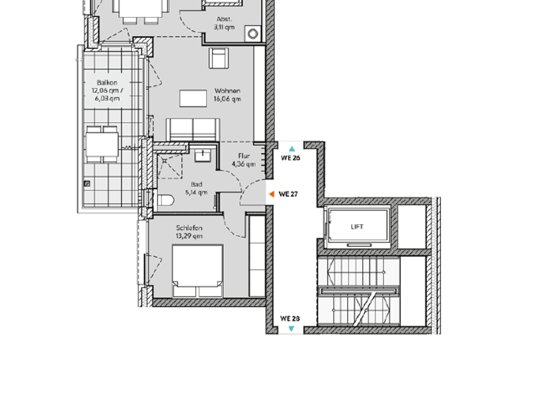 Wohnung zum Kauf - Erstbezug provisionsfrei 395.000 € 2 Zimmer 61,8 m² Arsten Bremen 28279