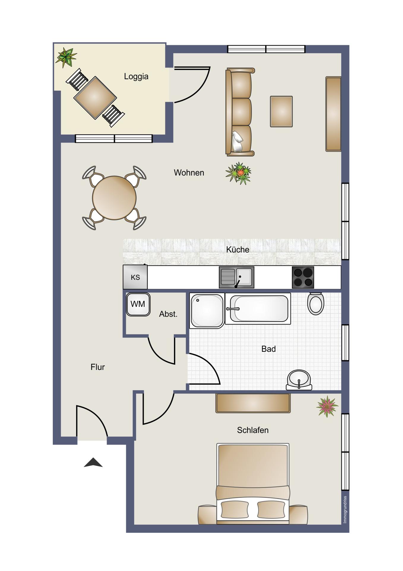 Wohnung zum Kauf 498.000 € 2 Zimmer 71 m²<br/>Wohnfläche Bornstedt Potsdam-Bornstedt 14469