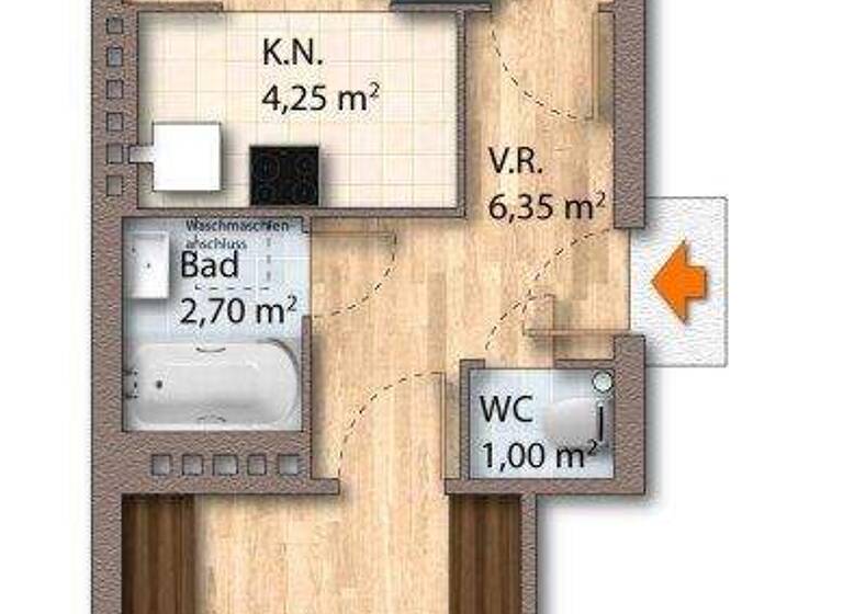 Wohnung zum Kauf 195.000 € 3 Zimmer 59,1 m² 4. Geschoss Wilhelmstraße 12-14 Wien,Meidling 1120