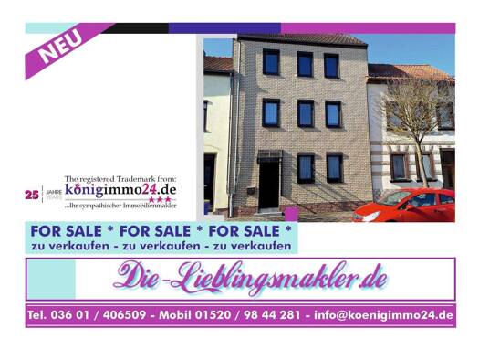 Reihenmittelhaus zum Kauf 128.900 € 5 Zimmer 120 m² 600 m² Grundstück frei ab sofort Mühlhausen Mühlhausen/Thüringen 99974