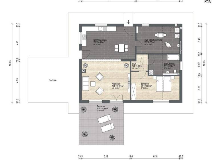 Bungalow zum Kauf 525.000 € 2 Zimmer 127 m² 502 m² Grundstück Birstein 63633