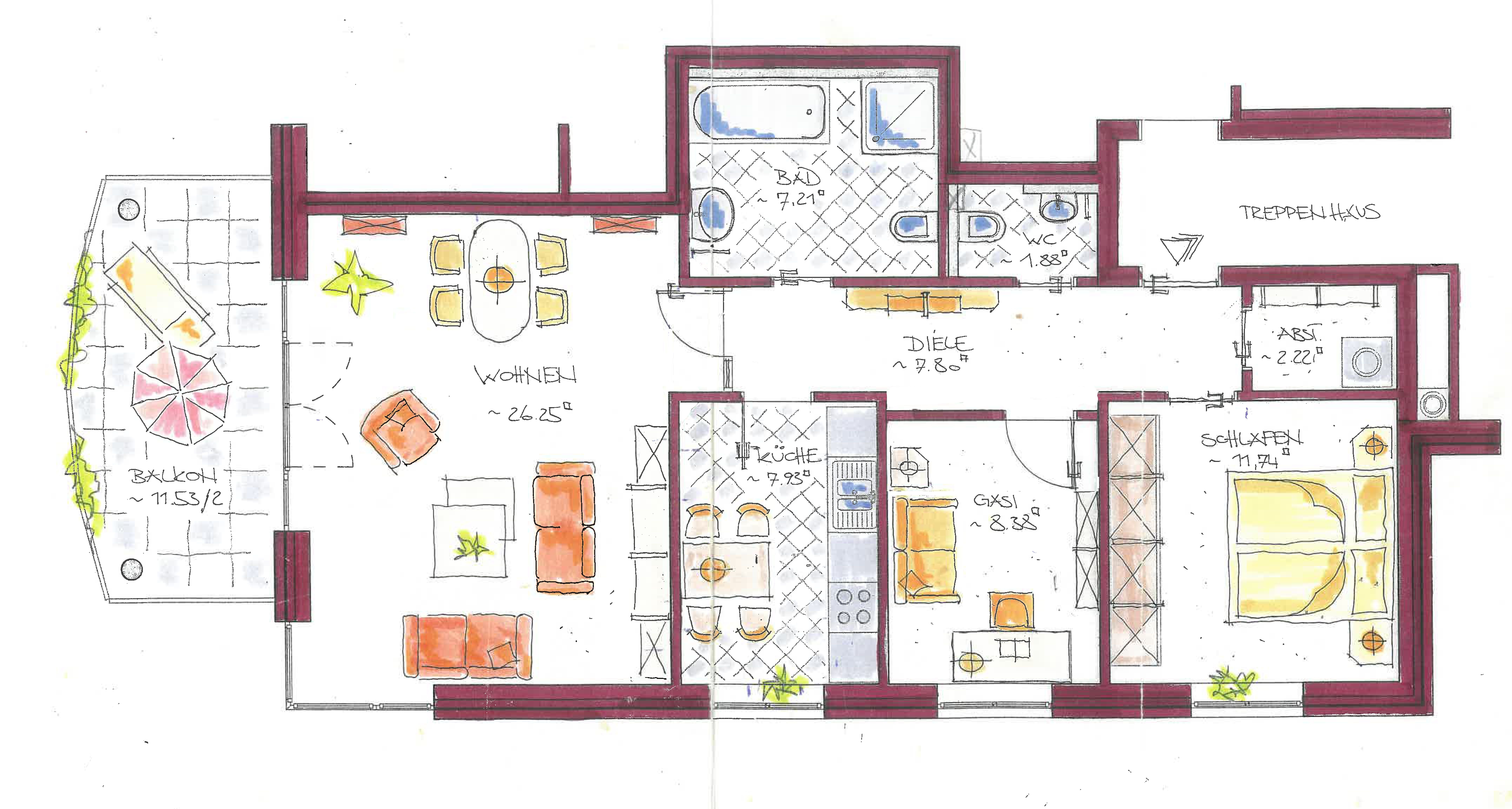 Wohnung zur Miete 710 € 3 Zimmer 79 m²<br/>Wohnfläche 2.<br/>Geschoss ab sofort<br/>Verfügbarkeit Zum Hachepark 18 Syke Syke 28857