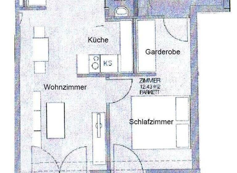 Wohnung zur Miete 659 € 2 Zimmer 43 m² 24. Geschoss Wien 1210
