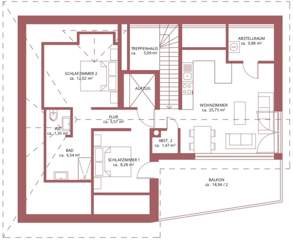 Wohnung zur Miete Wohnen auf Zeit 2.200 € 5 Zimmer 82 m²<br/>Wohnfläche ab sofort<br/>Verfügbarkeit Wiefelsteder Straße Aschhausen Bad Zwischenahn 26160