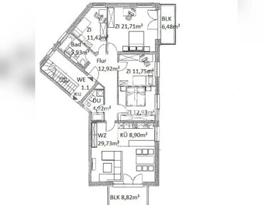 Wohnung zur Miete Tauschwohnung 1.300 € 5 Zimmer 128 m² 1. Geschoss Bornim Potsdam 14469