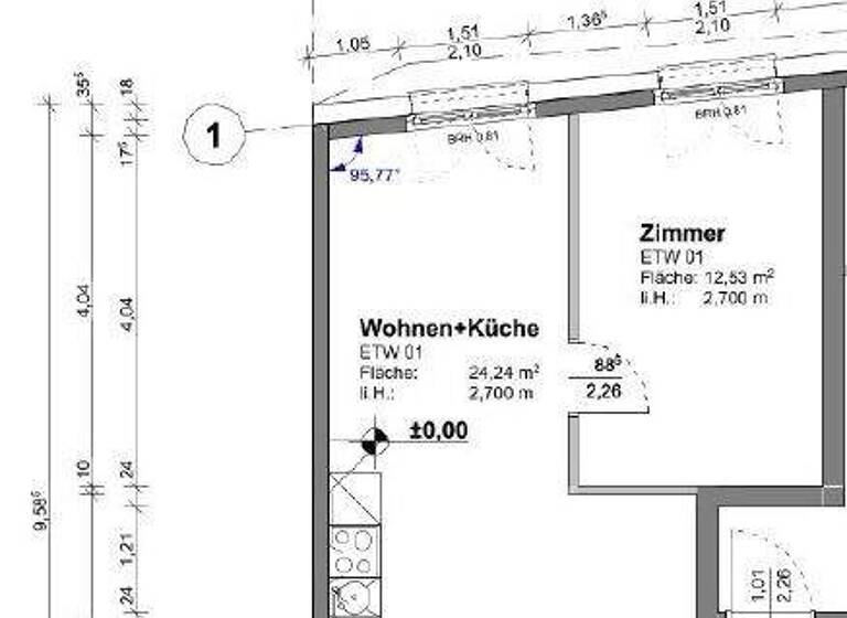 Wohnung zur Miete 973 € 2 Zimmer 43,7 m² Grünauer Straße 26 Altglienicke Berlin 12524