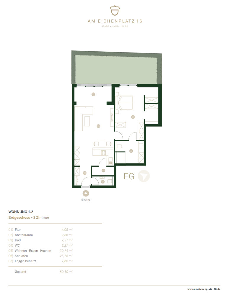 Wohnung zum Kauf 696.000 € 2 Zimmer 80,1 m²<br/>Wohnfläche Osdorf Hamburg 22549