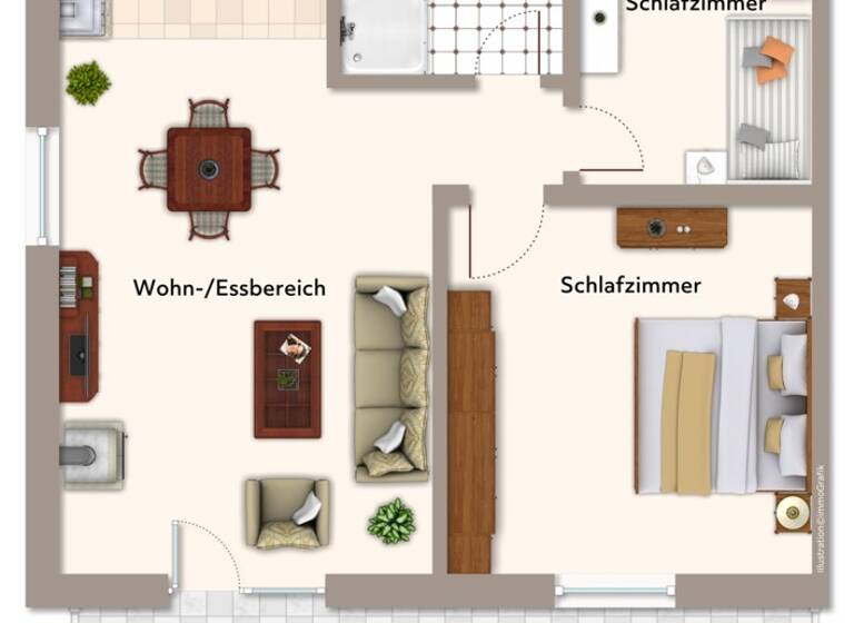 Wohnung zum Kauf 195.000 € 3 Zimmer 46 m²<br/>Wohnfläche 1.<br/>Geschoss Memmingen Memmingen 87700